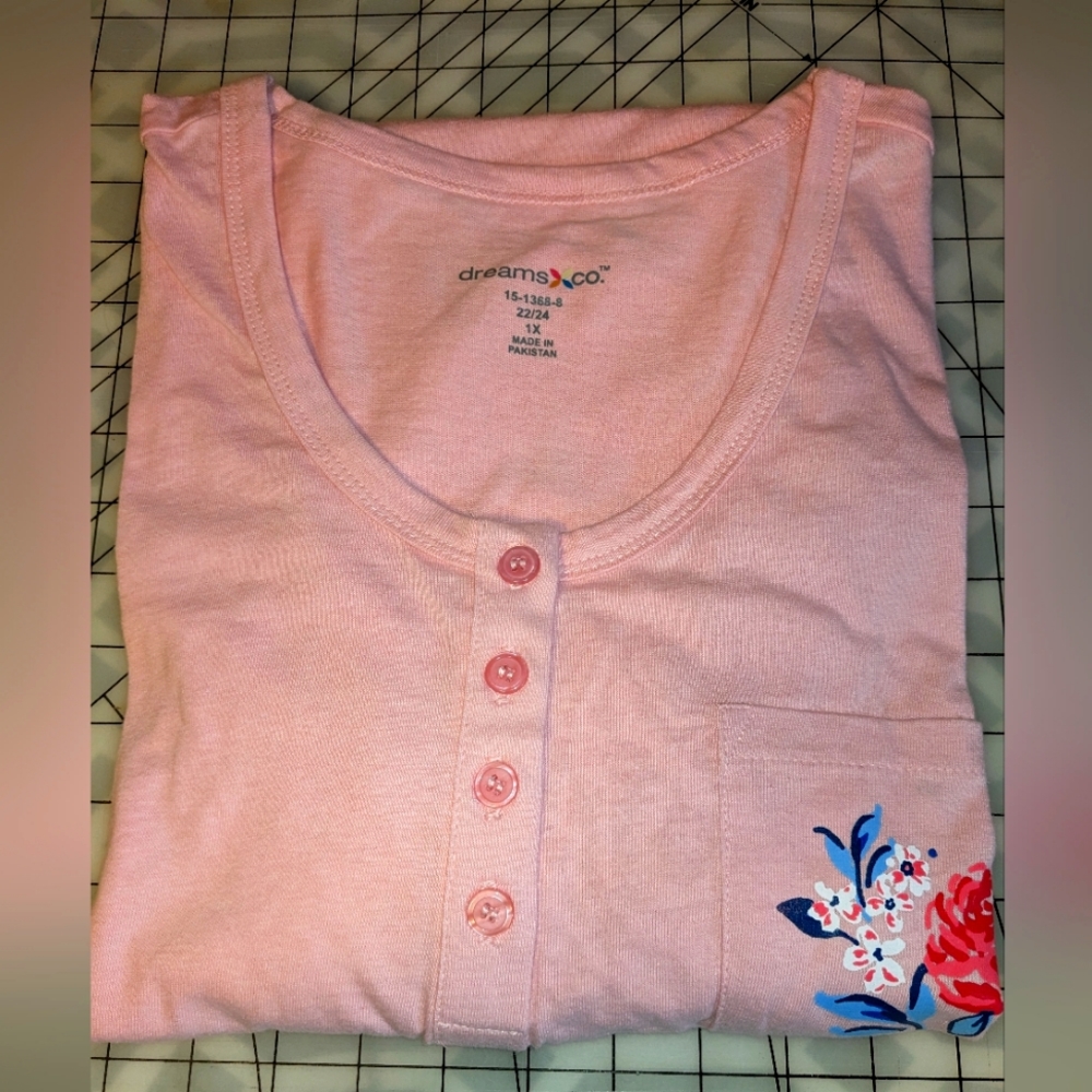 Pink dreams co. Nightshirt Sz 1X
